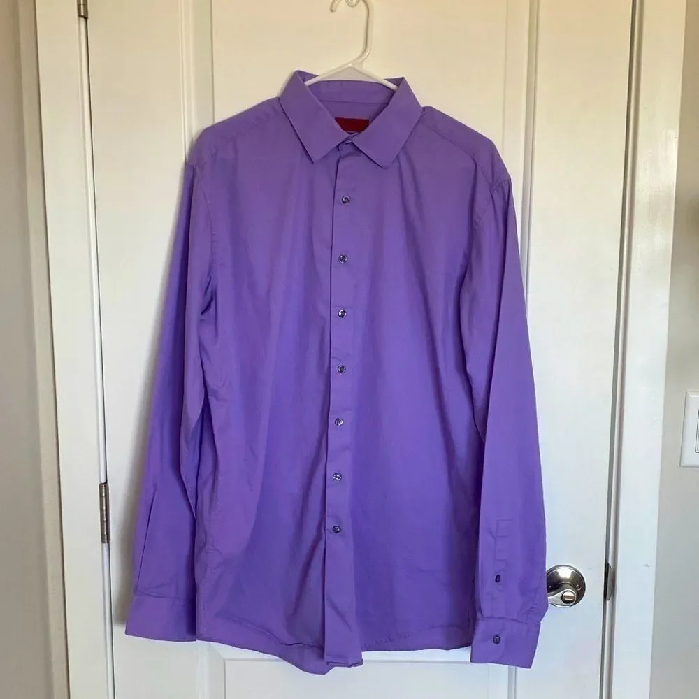 Alfani Fitted Button Down Stretch Dress Shirt